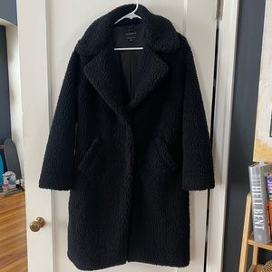 Lucky Brand black faux fur jacket - size XS